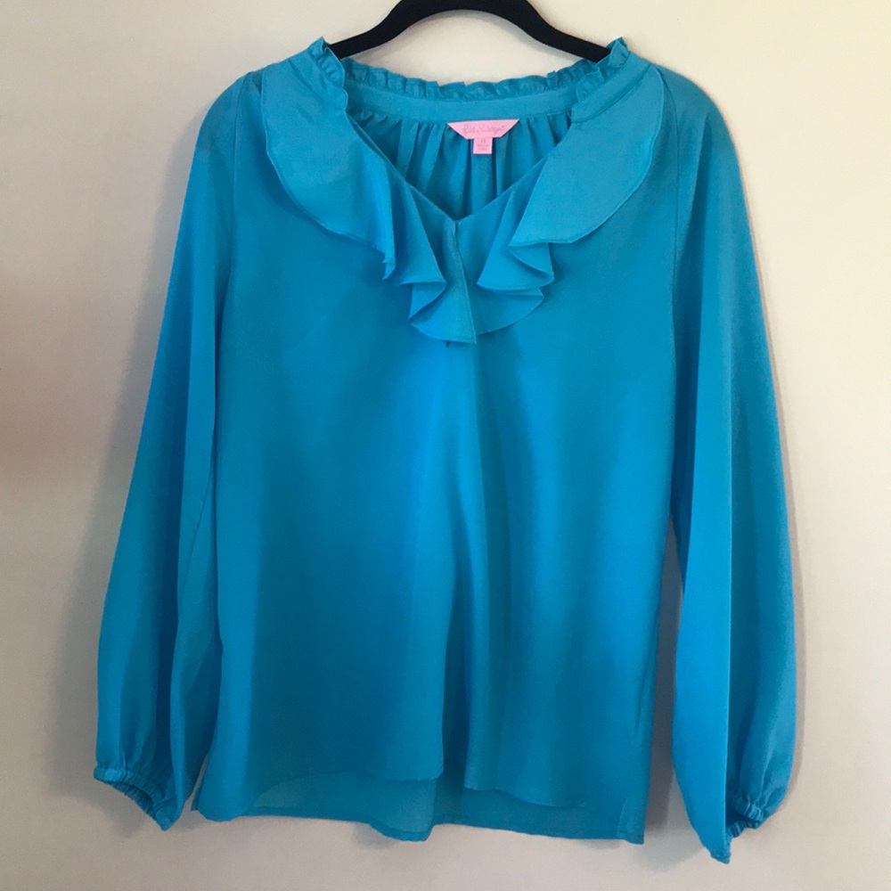 Lilly Pulitzer Turquoise Blouse